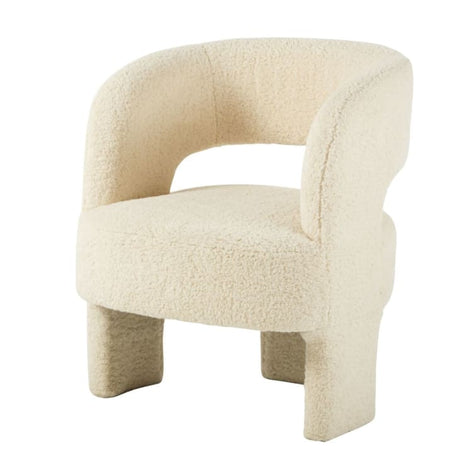 Fauteuil Tripode Bouclettes Blanches